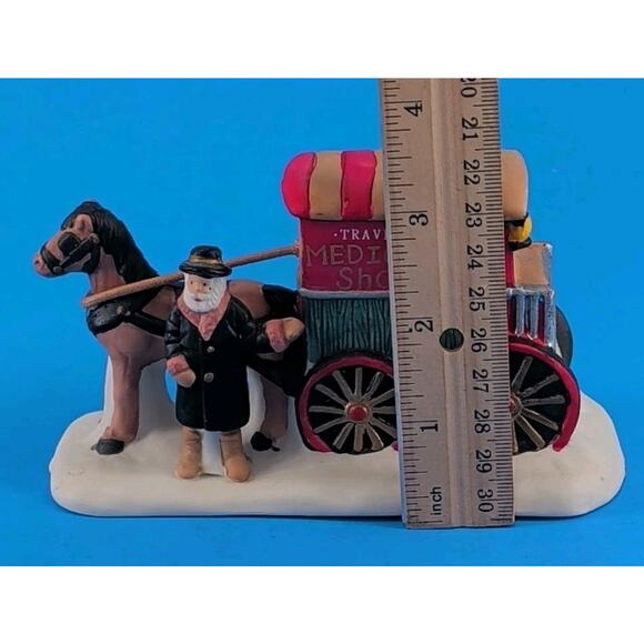 Christmas Valley Collectible Traveling Medicine Show Figurine w Box VTG Holiday - Picture 11 of 16